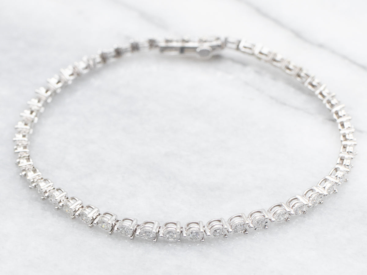 Brilliant White Gold Diamond Tennis Bracelet