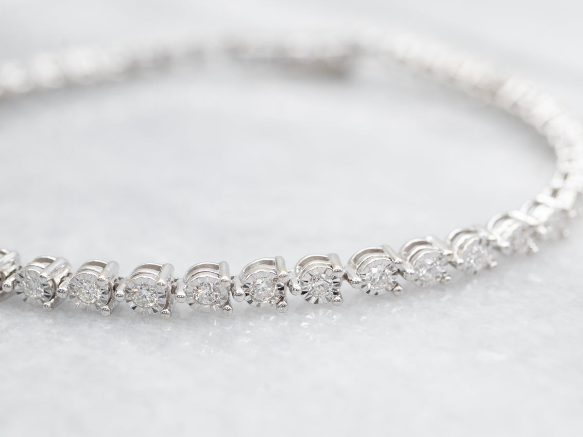 Brilliant White Gold Diamond Tennis Bracelet