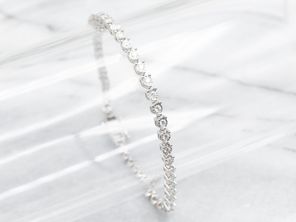 Brilliant White Gold Diamond Tennis Bracelet