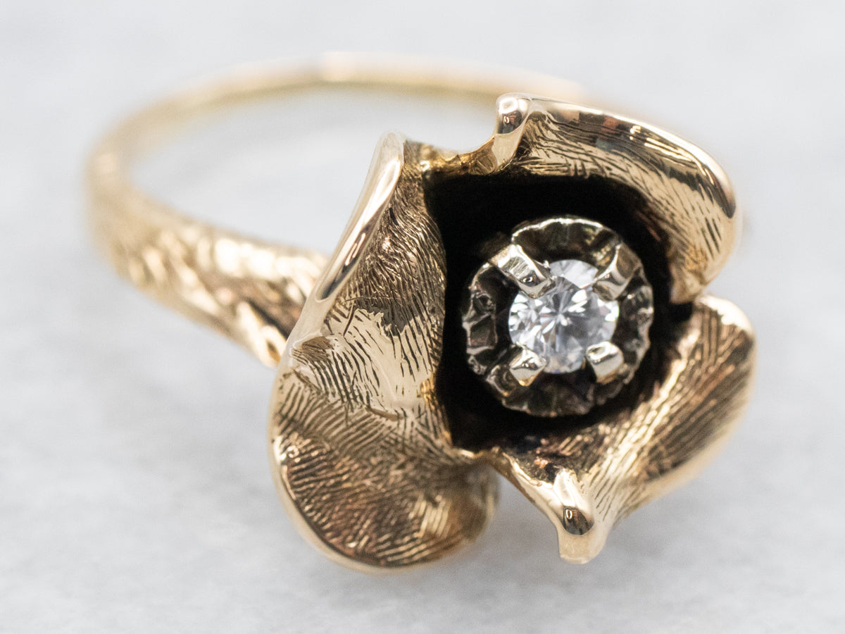 Antique diamond flower ring shop