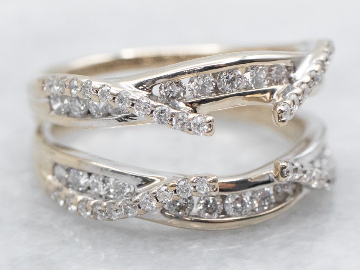 Twisted Diamond Enhancer Wedding Band