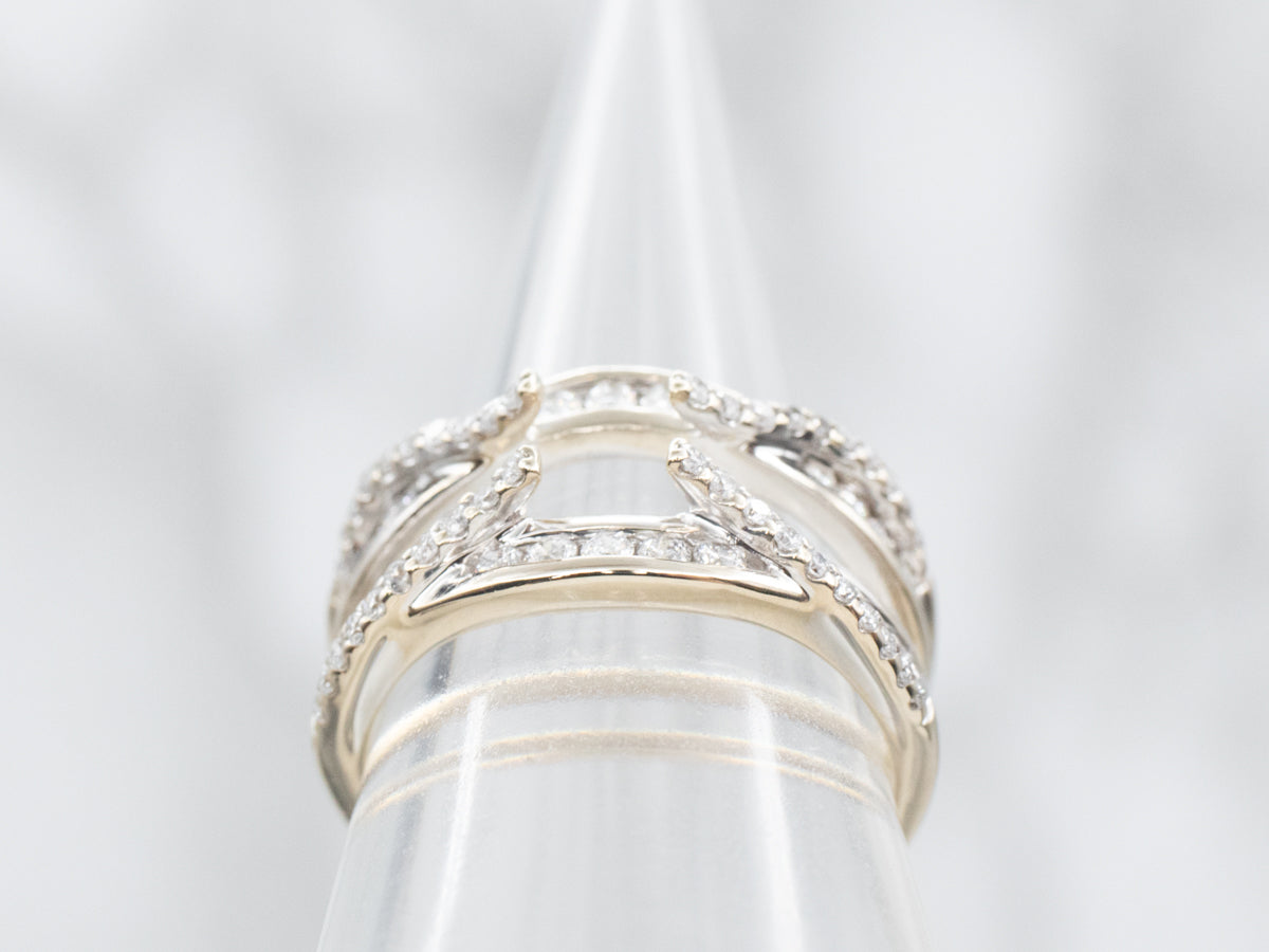 Twisted Diamond Enhancer Wedding Band