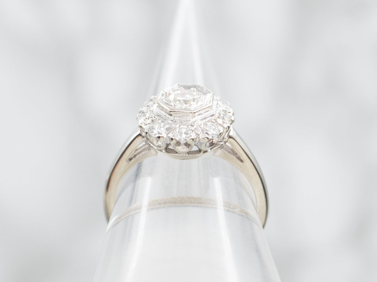 Diamond Halo Engagement Ring