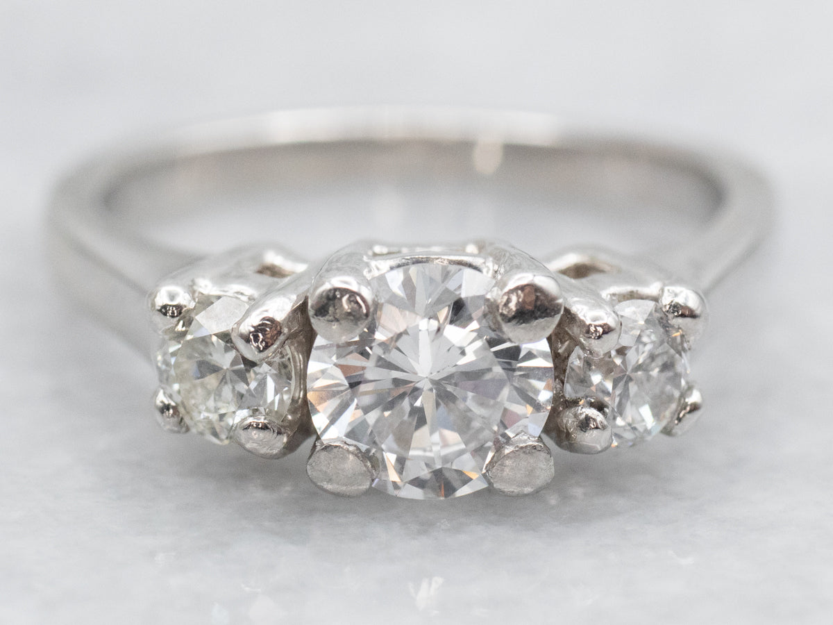 Platinum Three Stone Diamond Engagement Ring