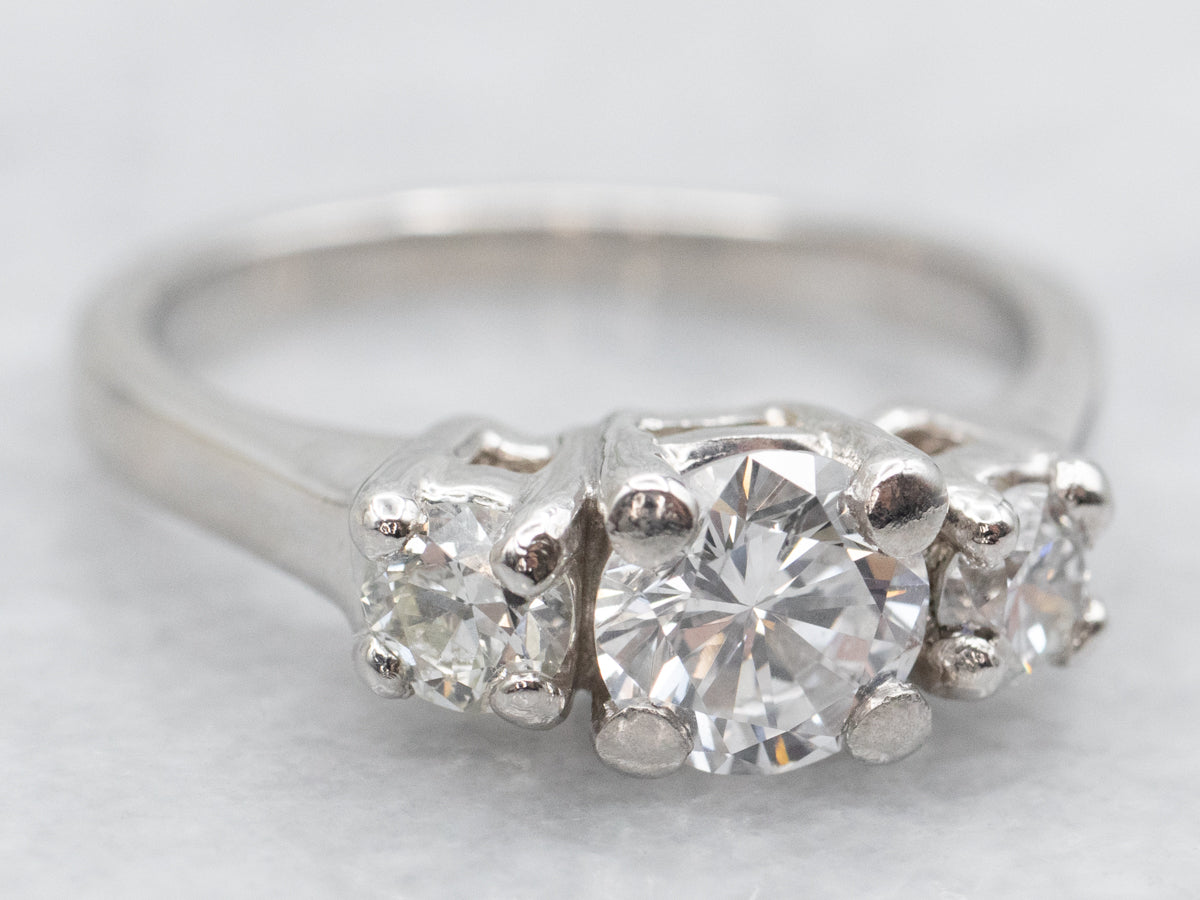 Platinum Three Stone Diamond Engagement Ring