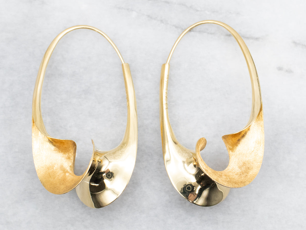 Abstract Hoop Earrings