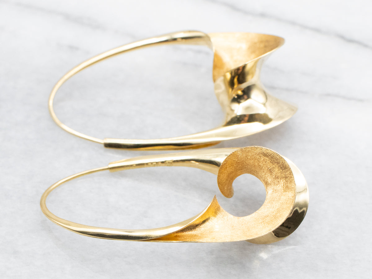 Abstract Hoop Earrings