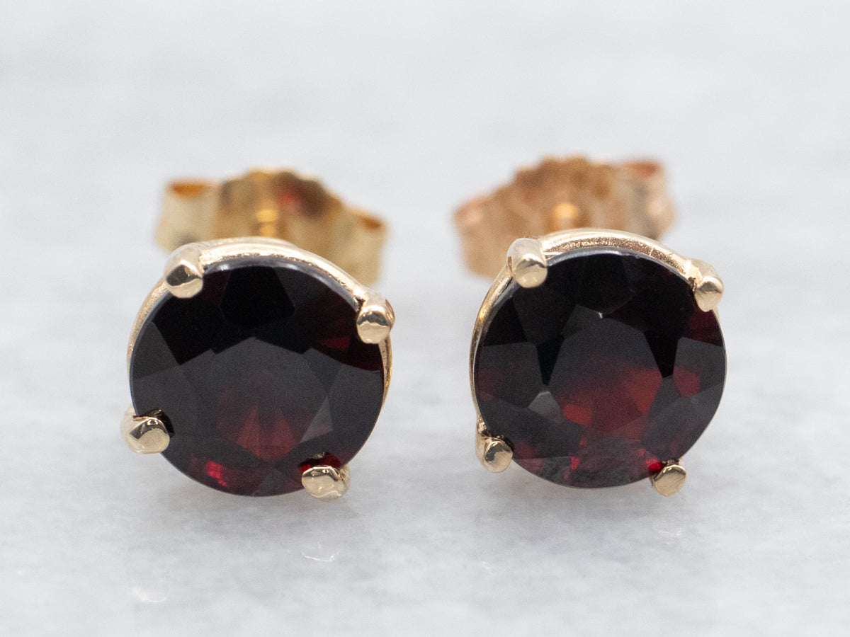 Garnet Stud Earrings