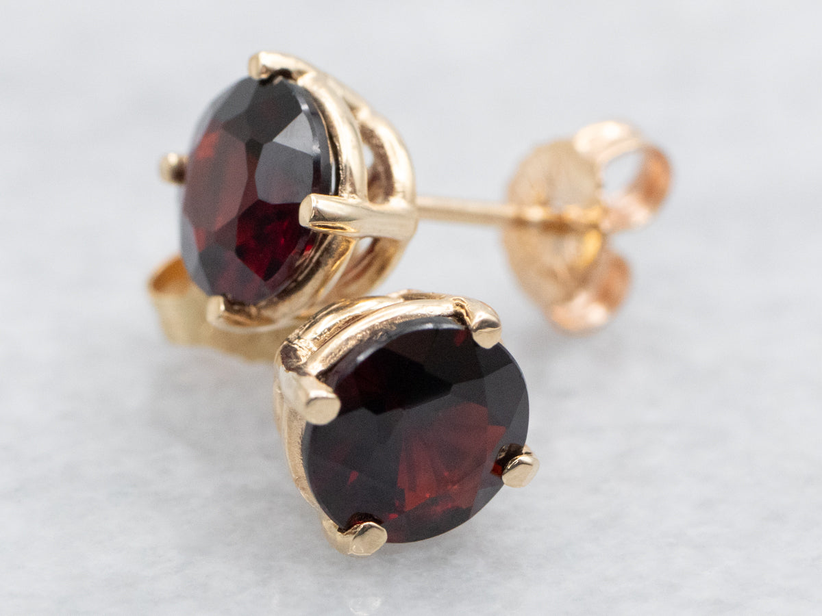 Garnet Stud Earrings