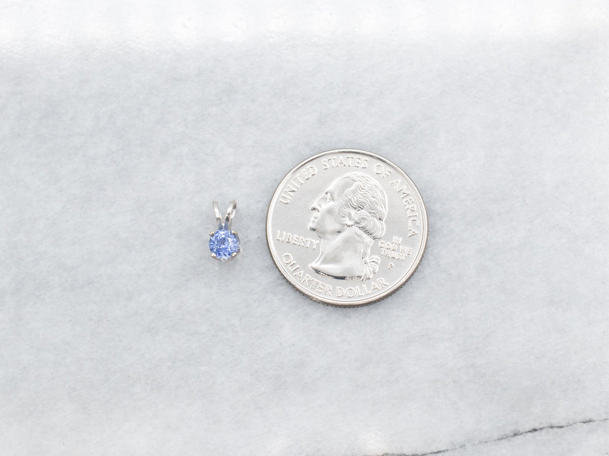 Periwinkle Sapphire Solitaire Pendant