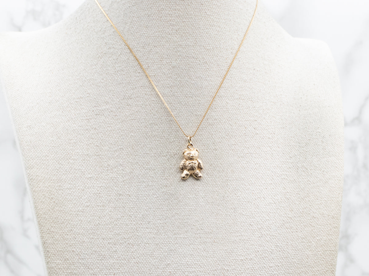 Vintage Teddy Bear Charm Pendant