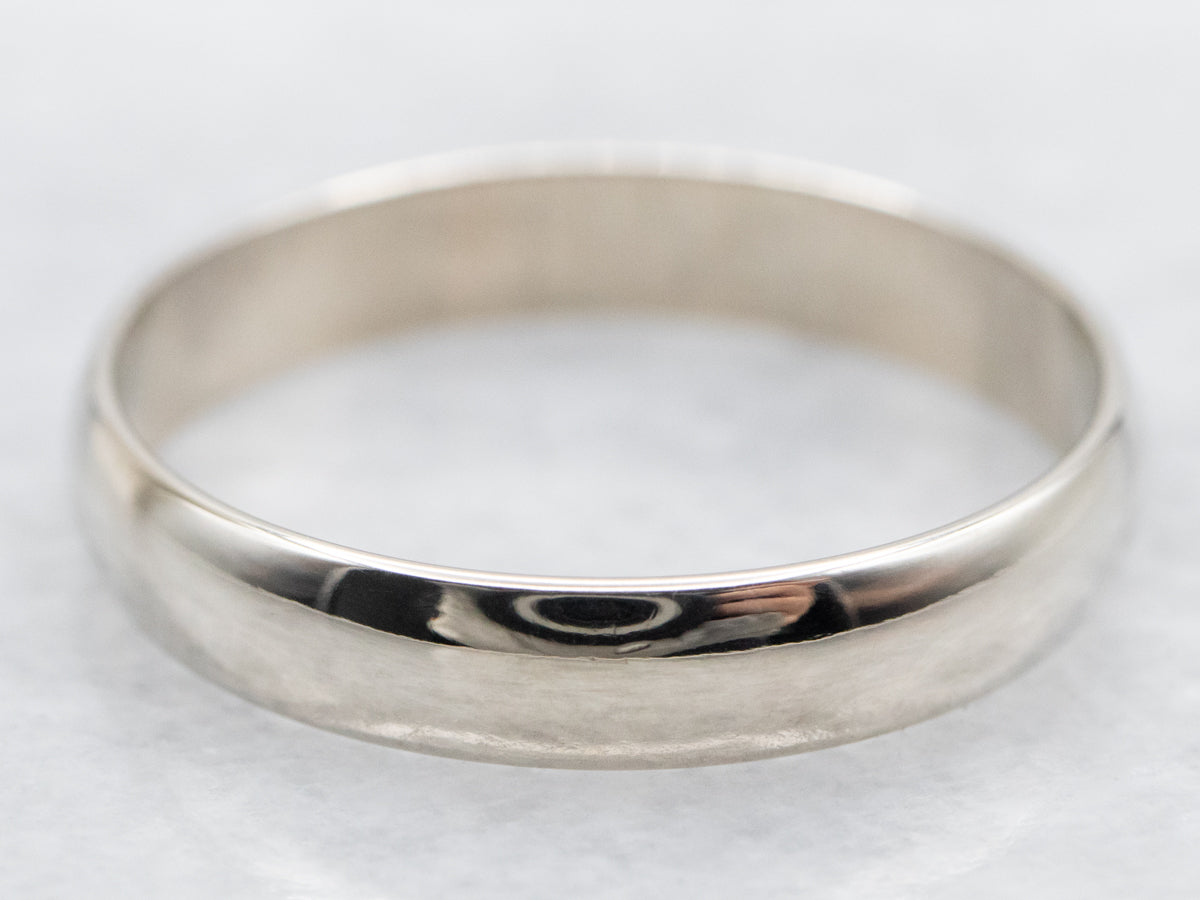 Plain White Gold Fredrick Goldman Wedding Band