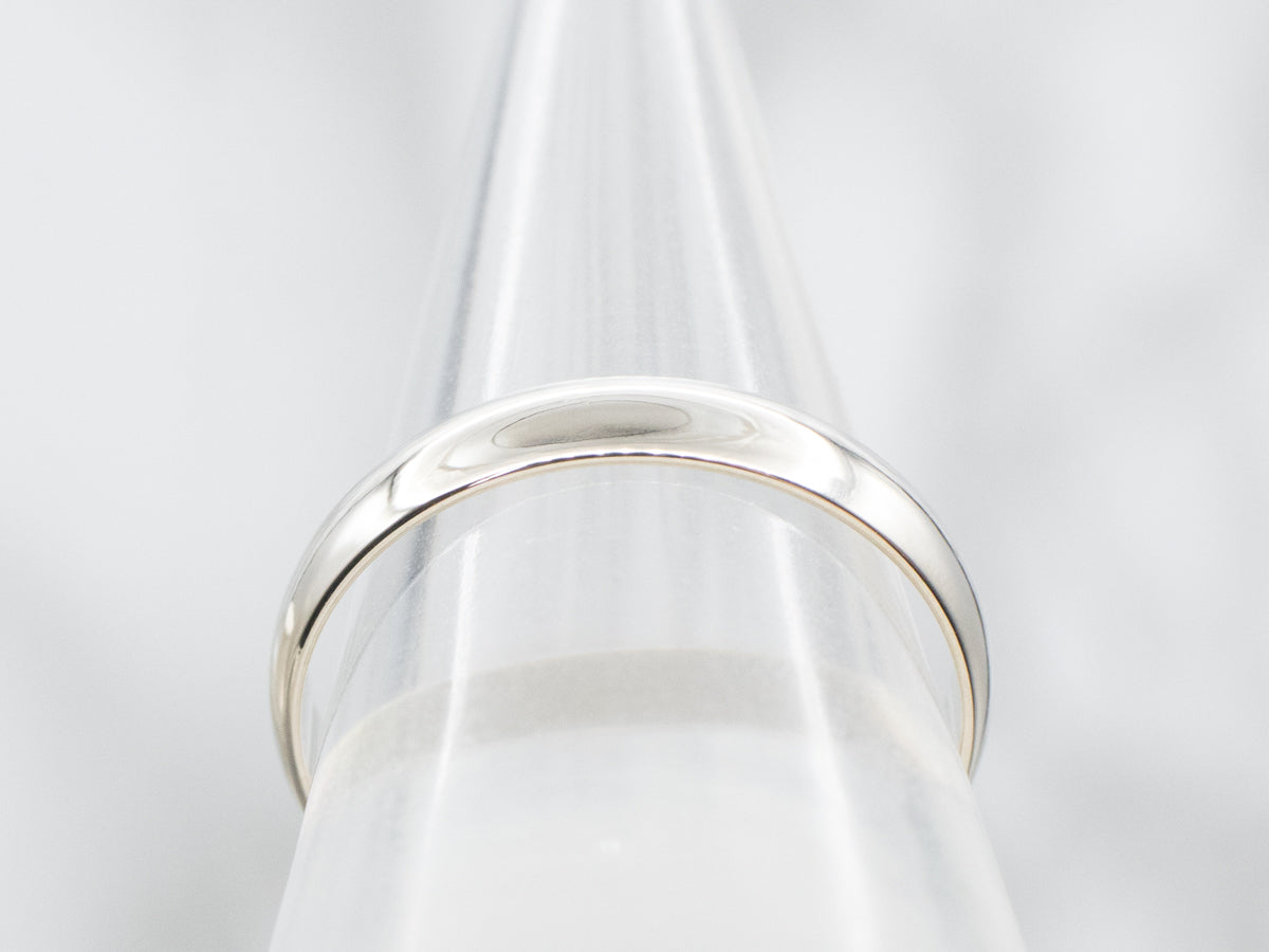 Plain White Gold Fredrick Goldman Wedding Band