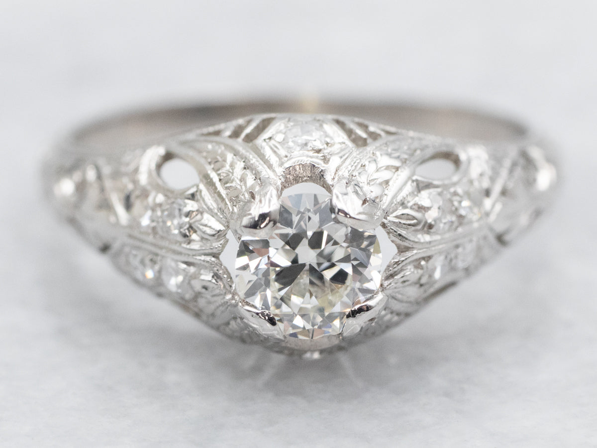 Antique Old European Cut Diamond Engagement Ring