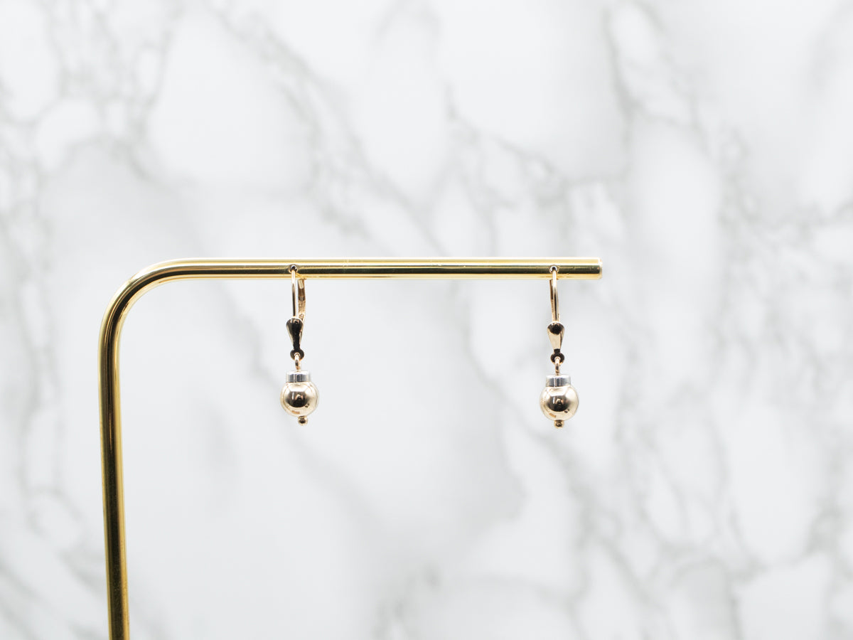 Cape Cod Gold Ball Drop Earrings