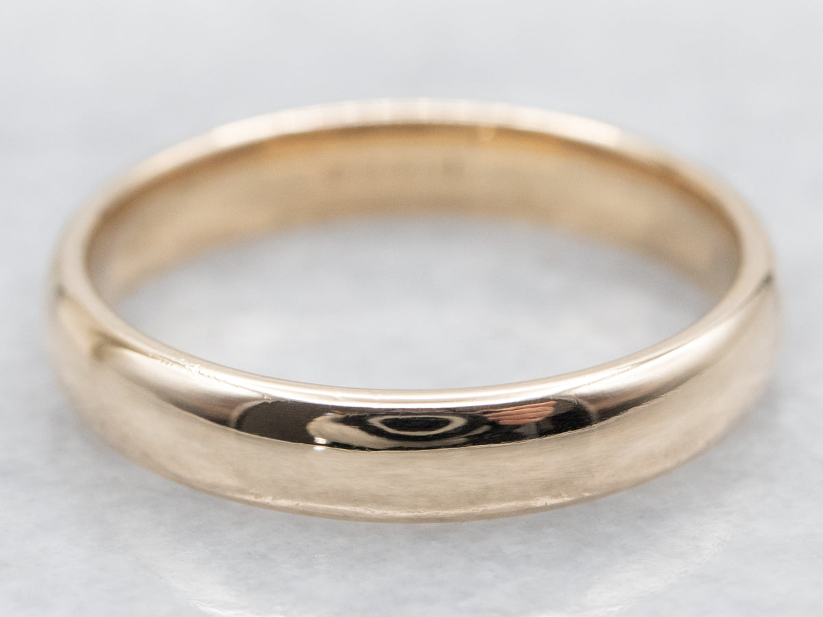 Polished Gold Wedding Band