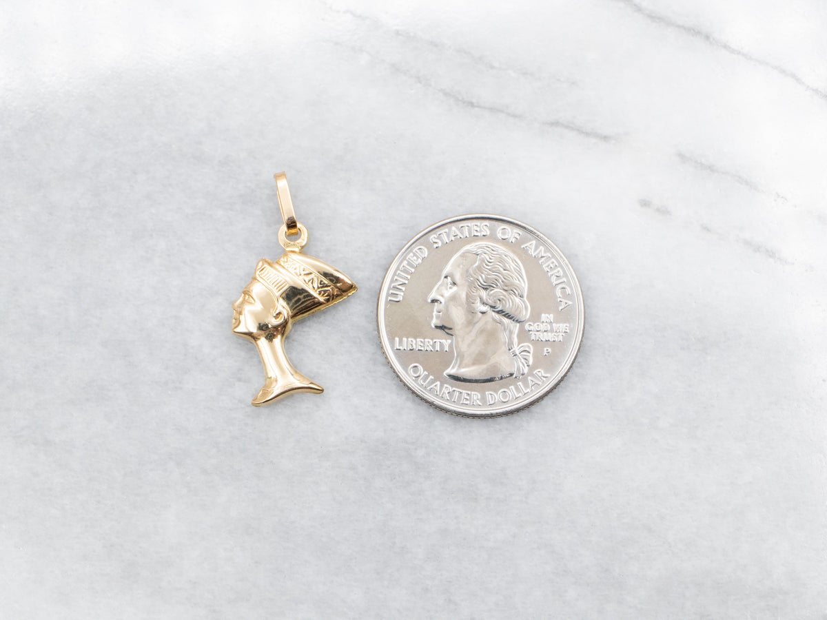 Yellow Gold Nefertiti Charm