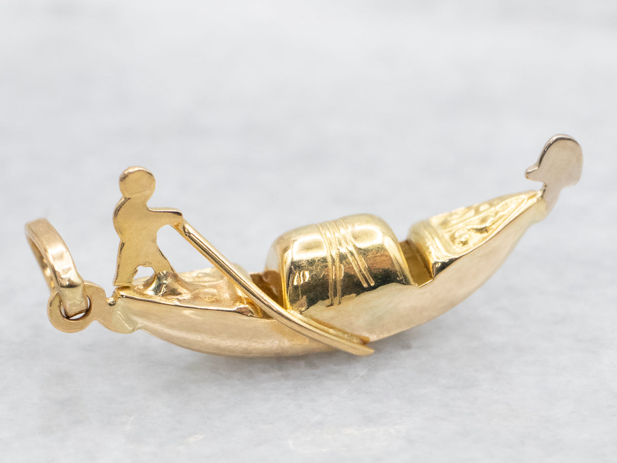 Yellow 18-Karat Gold Gondola Charm