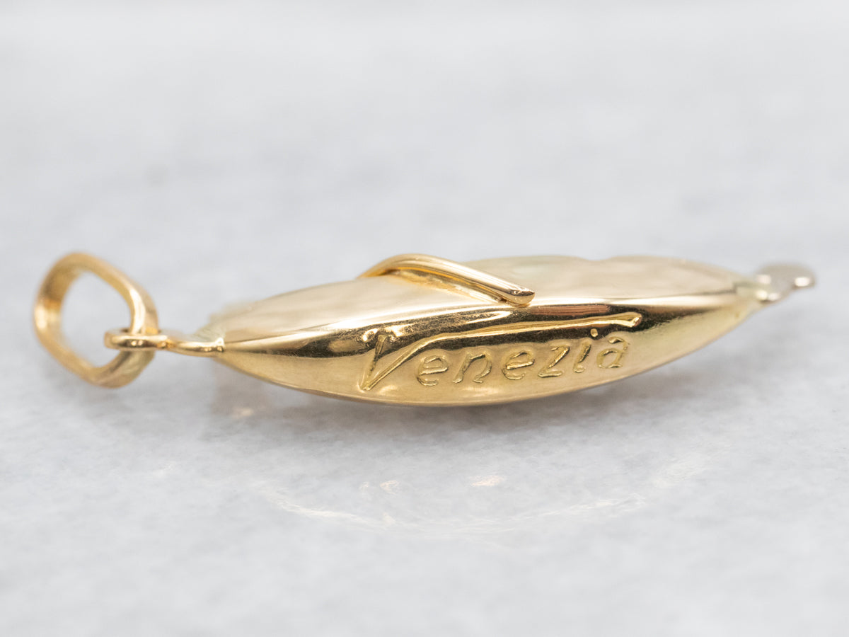 18k online gold gondola charm