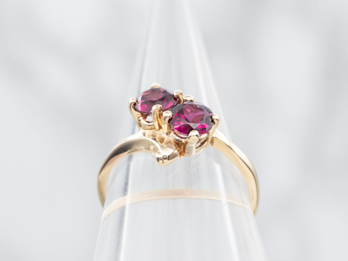 Vintage Rhodolite Garnet Bypass Ring