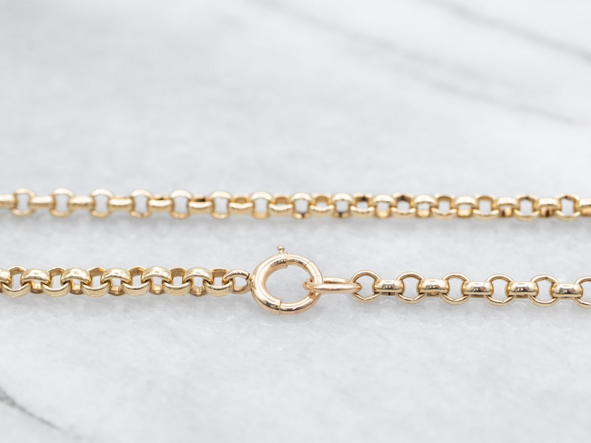 Yellow Gold Rolo Link Chain