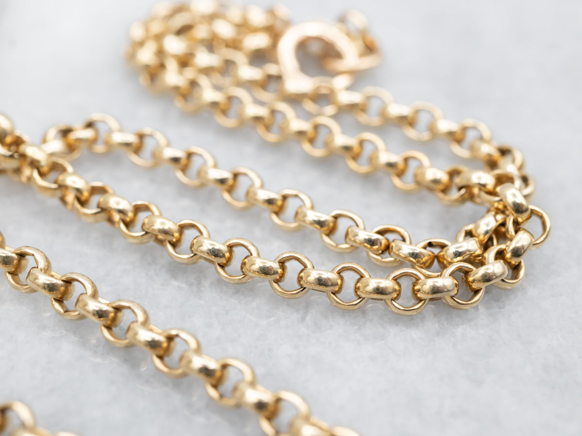 Yellow Gold Rolo Link Chain