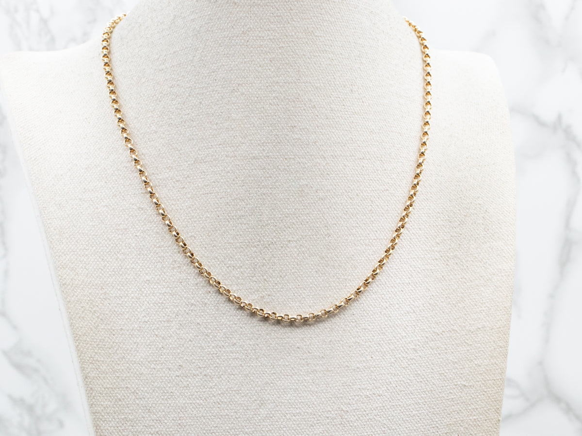 Yellow Gold Rolo Link Chain