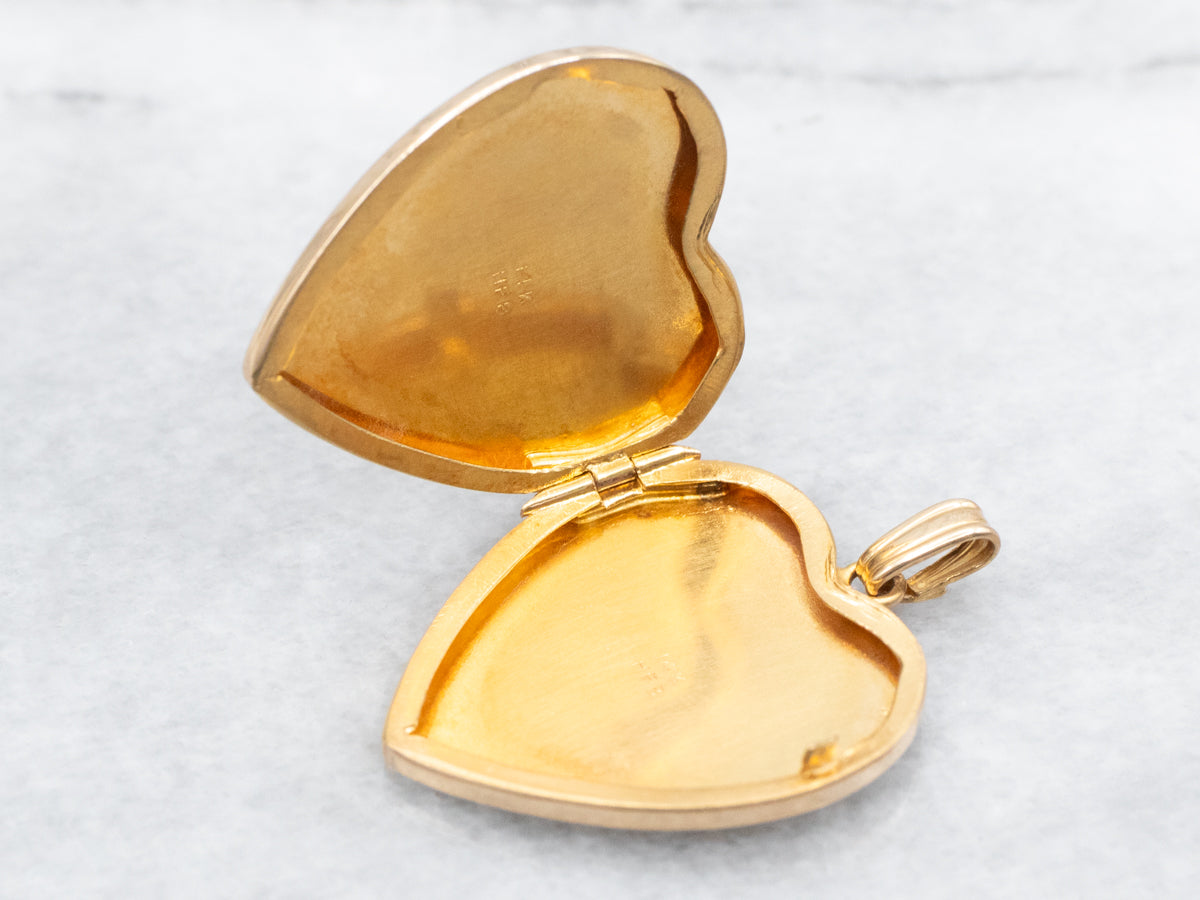 Simple Gold Heart Shaped Locket