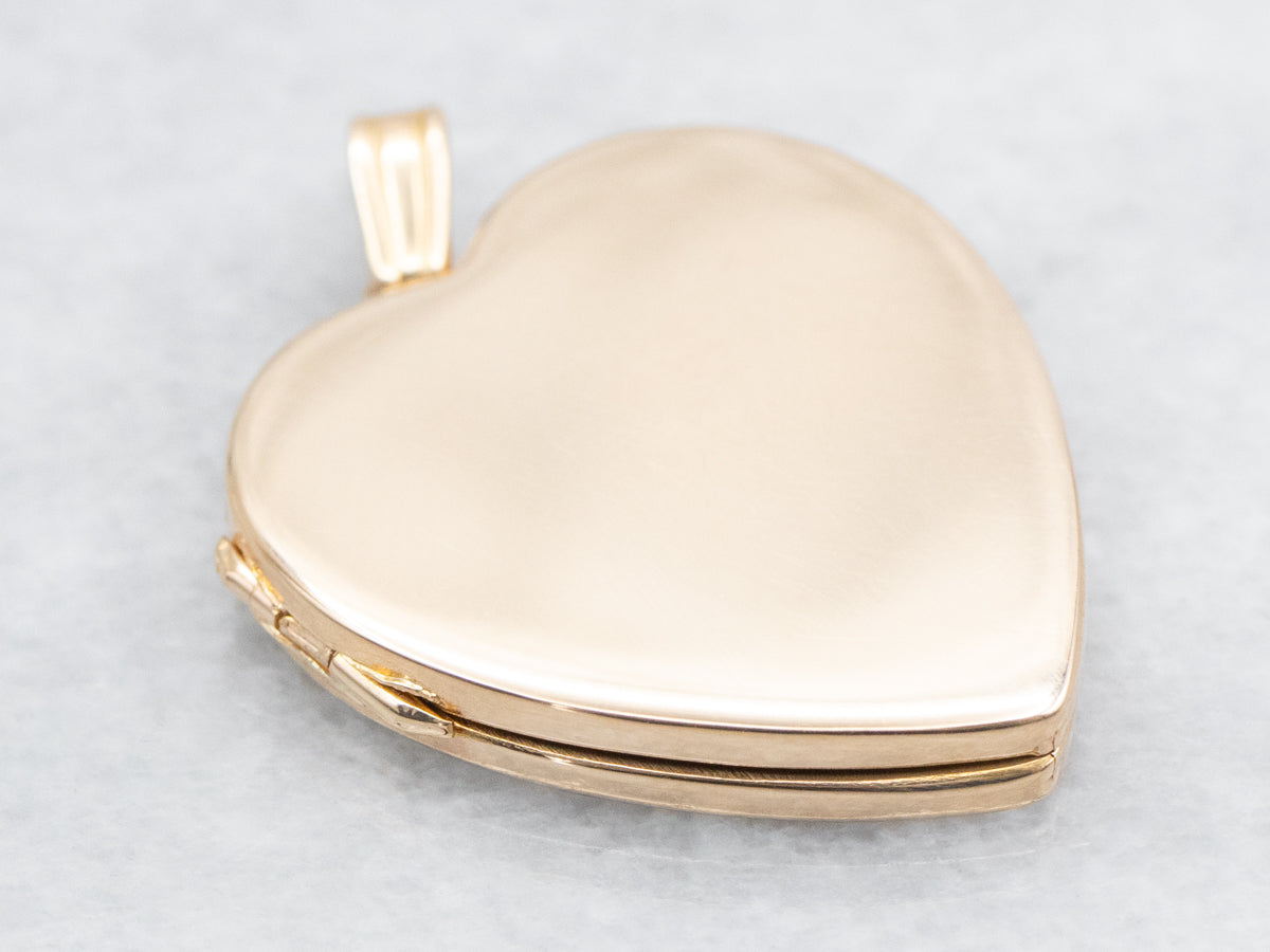 Simple Gold Heart Shaped Locket