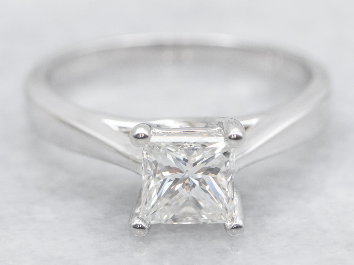 White Gold Diamond Solitaire Engagement Ring