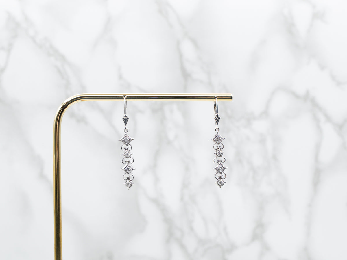 Diamond Drop Earrings