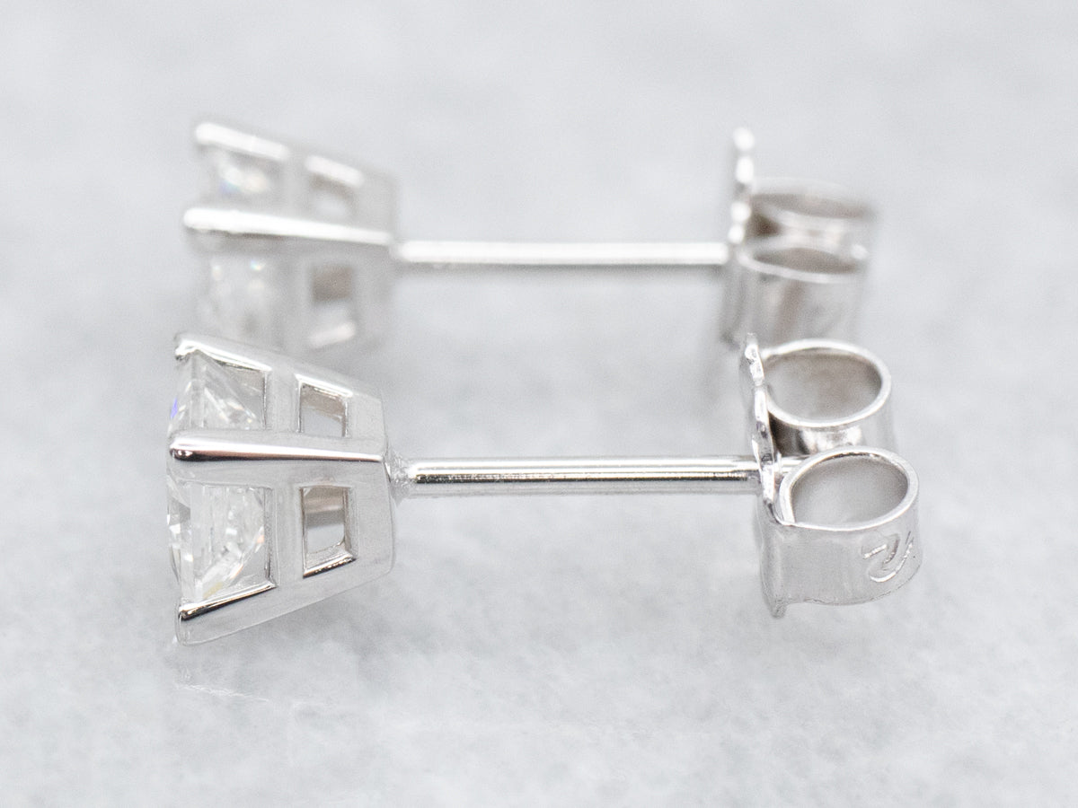 Princess Cut Diamond Stud Earrings