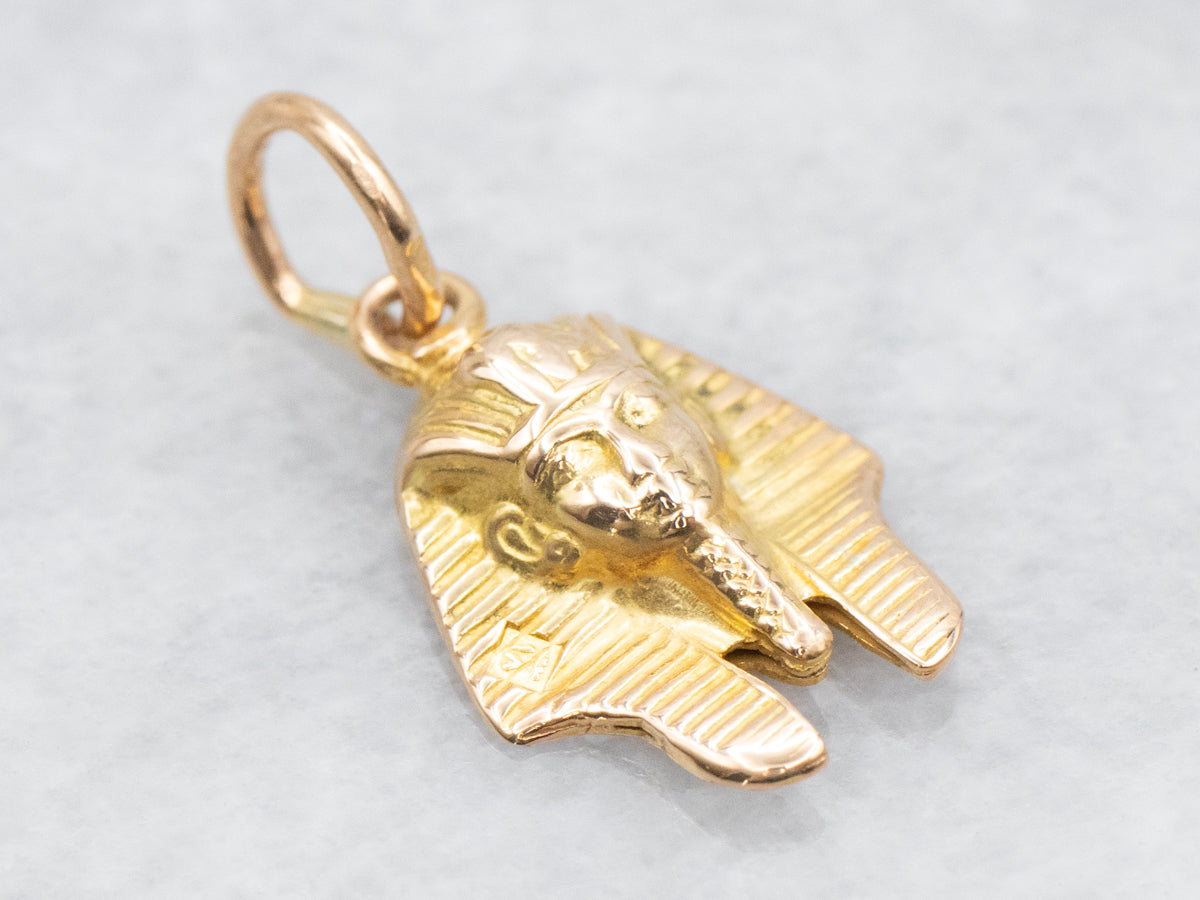 Gold Mask of Tutankhamun Charm Pendant