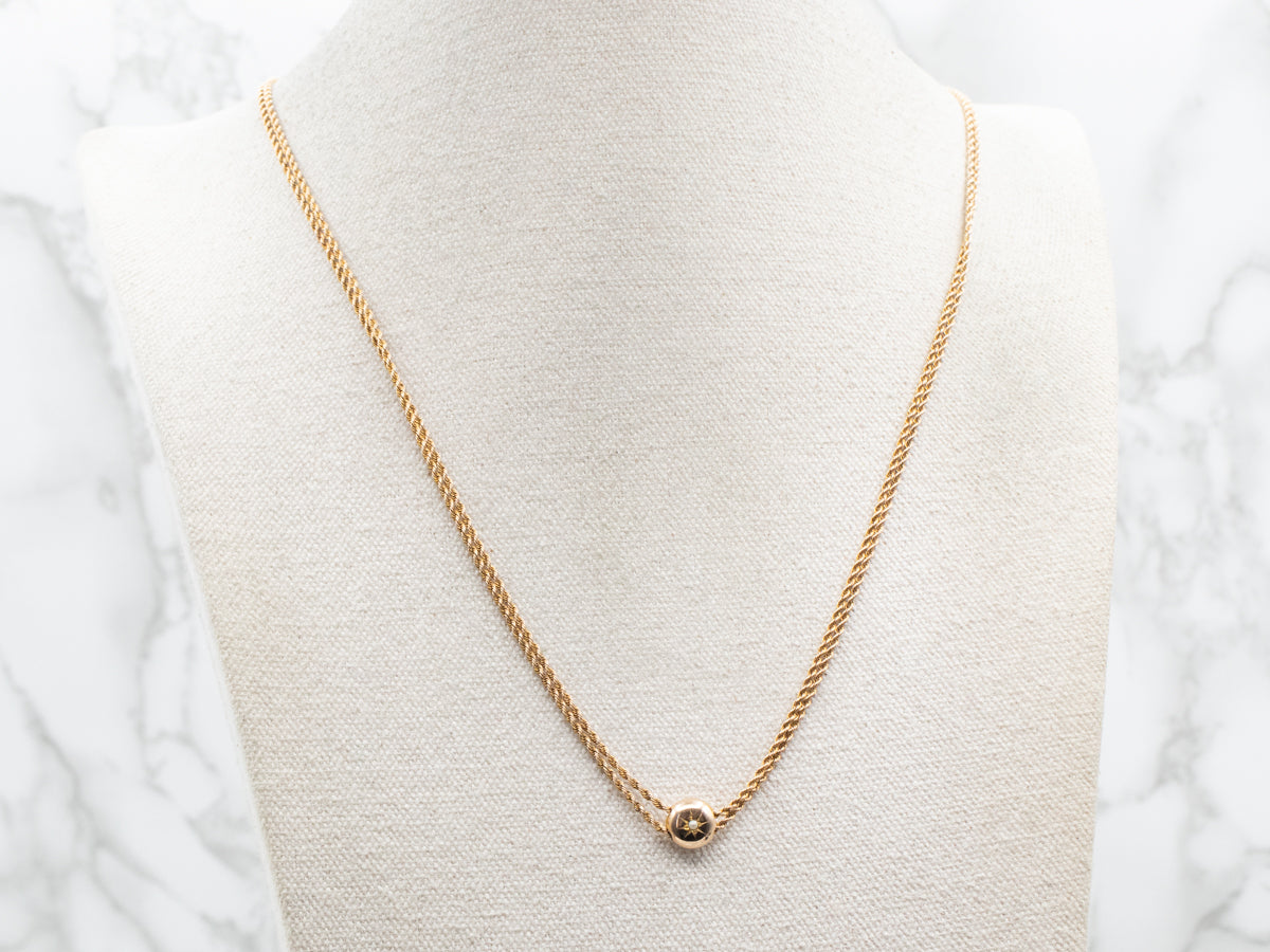 Victorian Seed Pearl Lariat Necklace