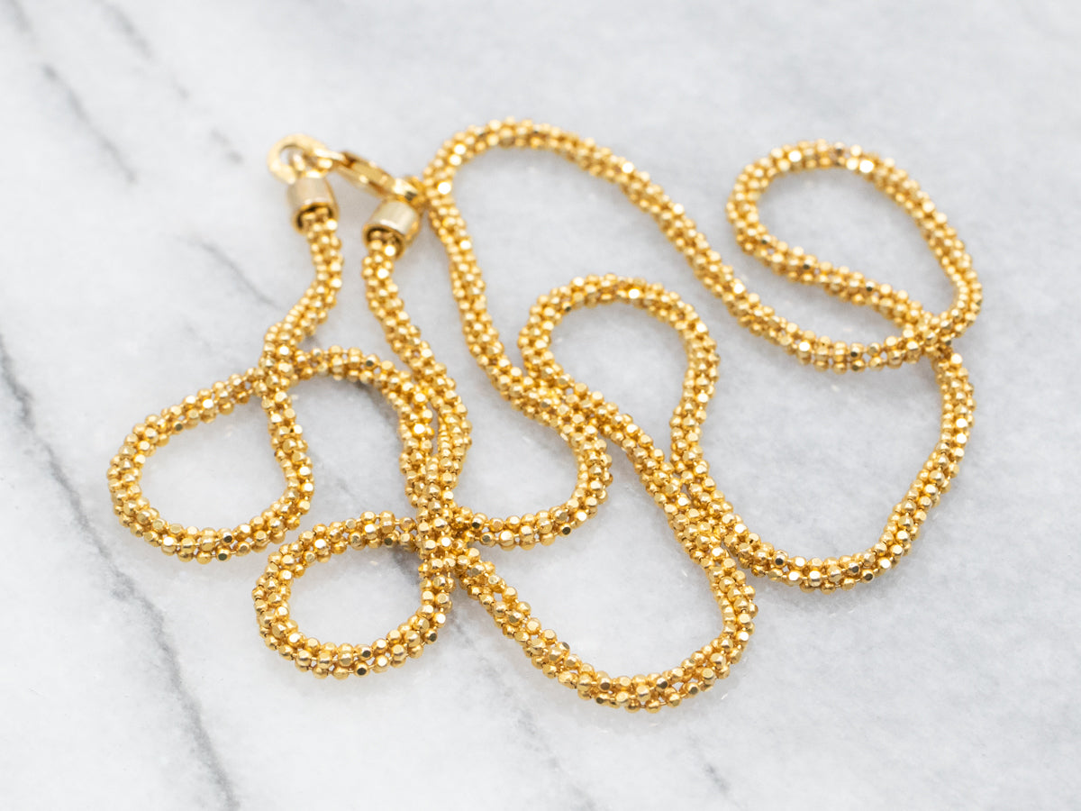 Gold Popcorn Chain with Lobster Clasp