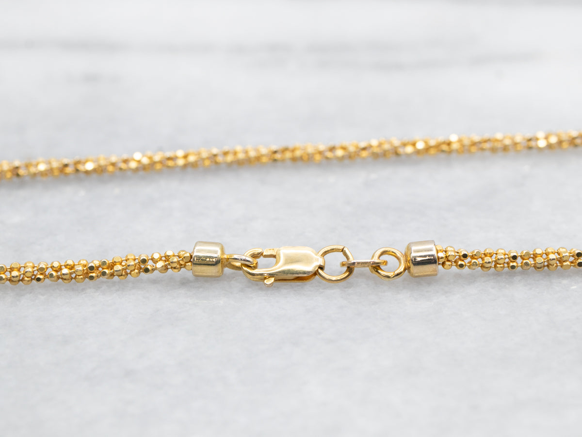 Gold Popcorn Chain with Lobster Clasp