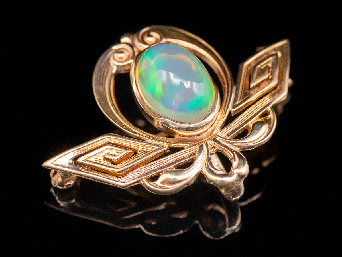 Art Deco Opal Watch Pin