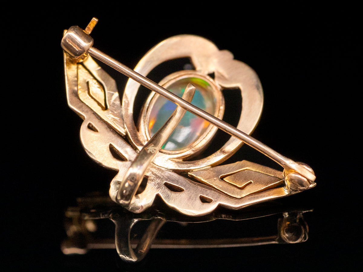 Art Deco Opal Watch Pin