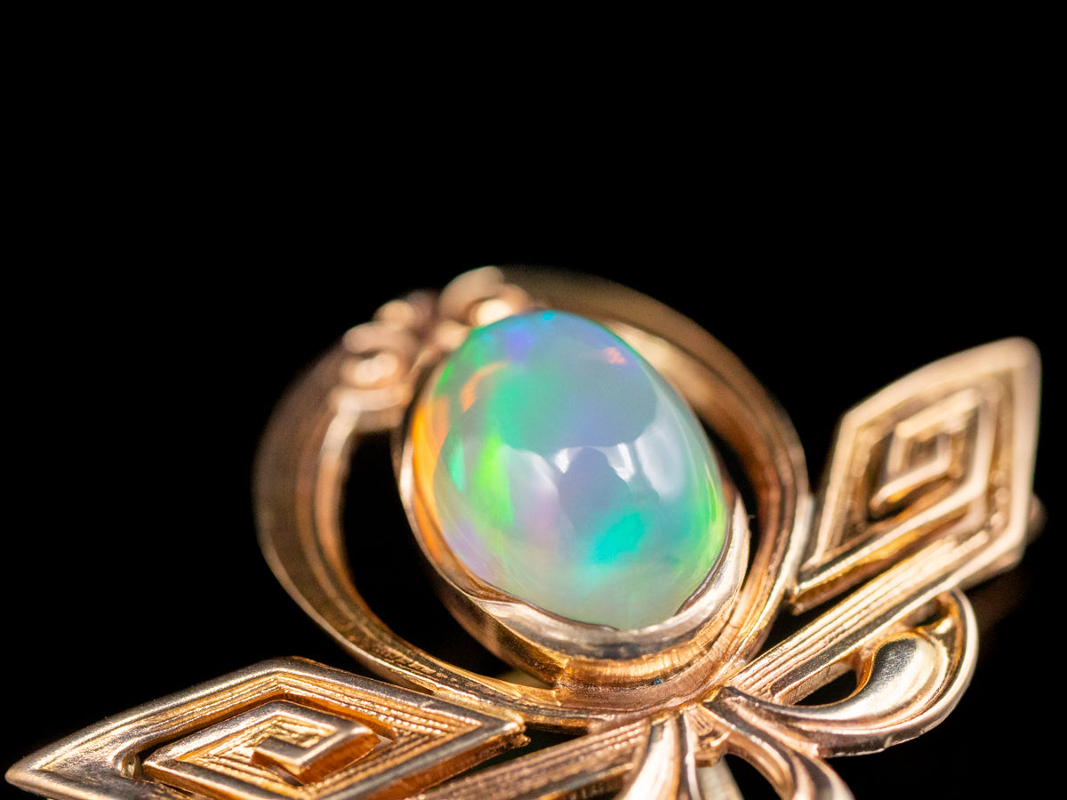 Art Deco Opal Watch Pin