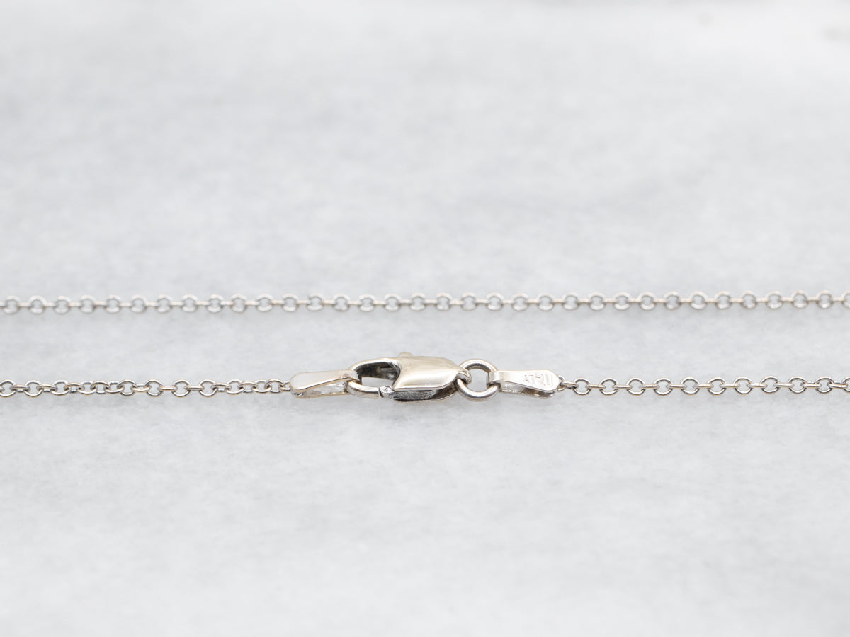 18-Karat White Gold Cable Chain