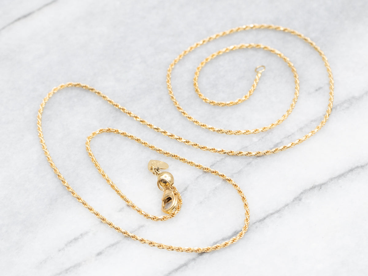 Adjustable Gold Rope Twist Chain