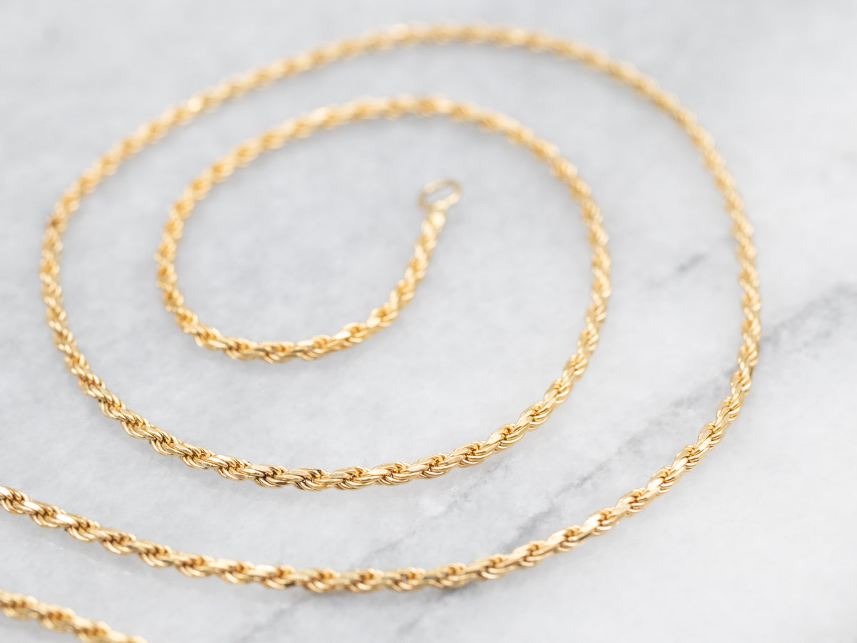 Adjustable Gold Rope Twist Chain