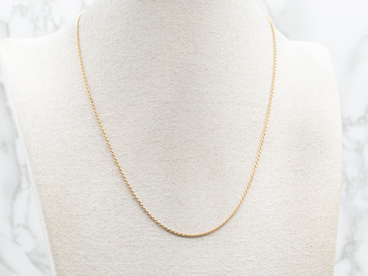 Adjustable Gold Rope Twist Chain