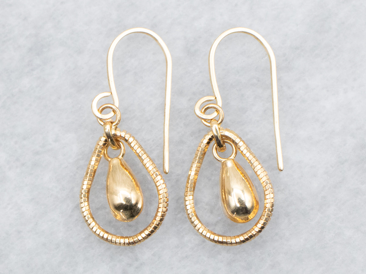 Teardrop Shaped Drop Earrings