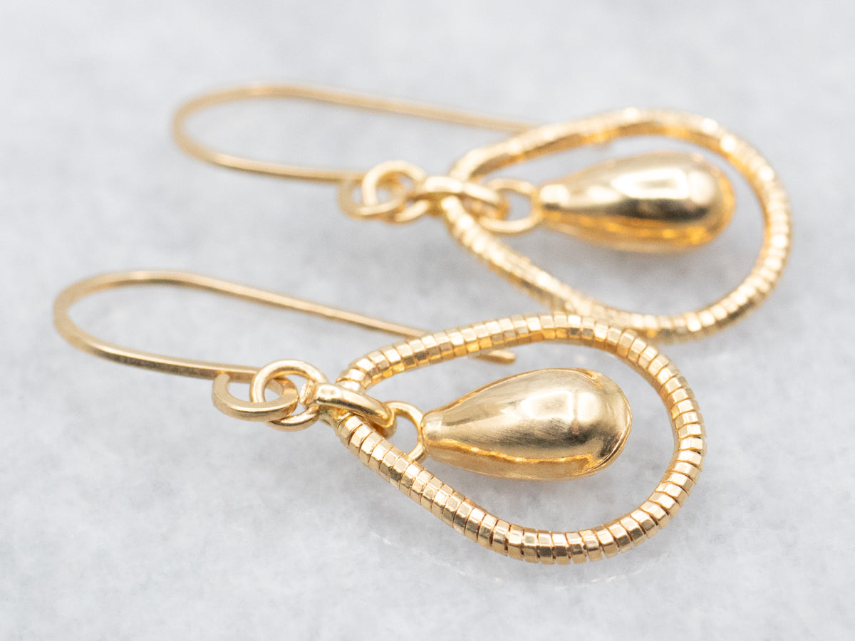 Teardrop Shaped Drop Earrings