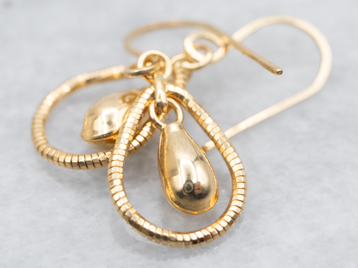 Teardrop Shaped Drop Earrings