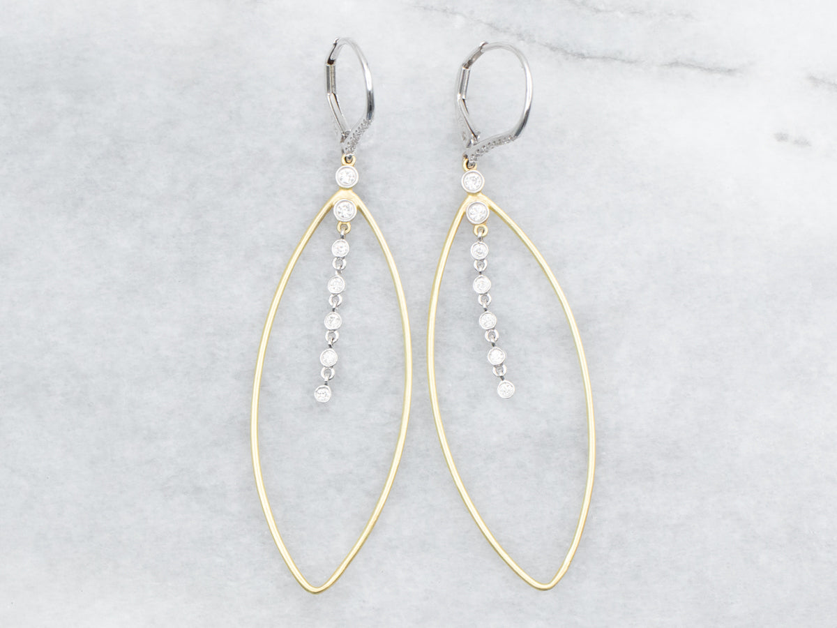 Swinging Diamond Drop Earrings