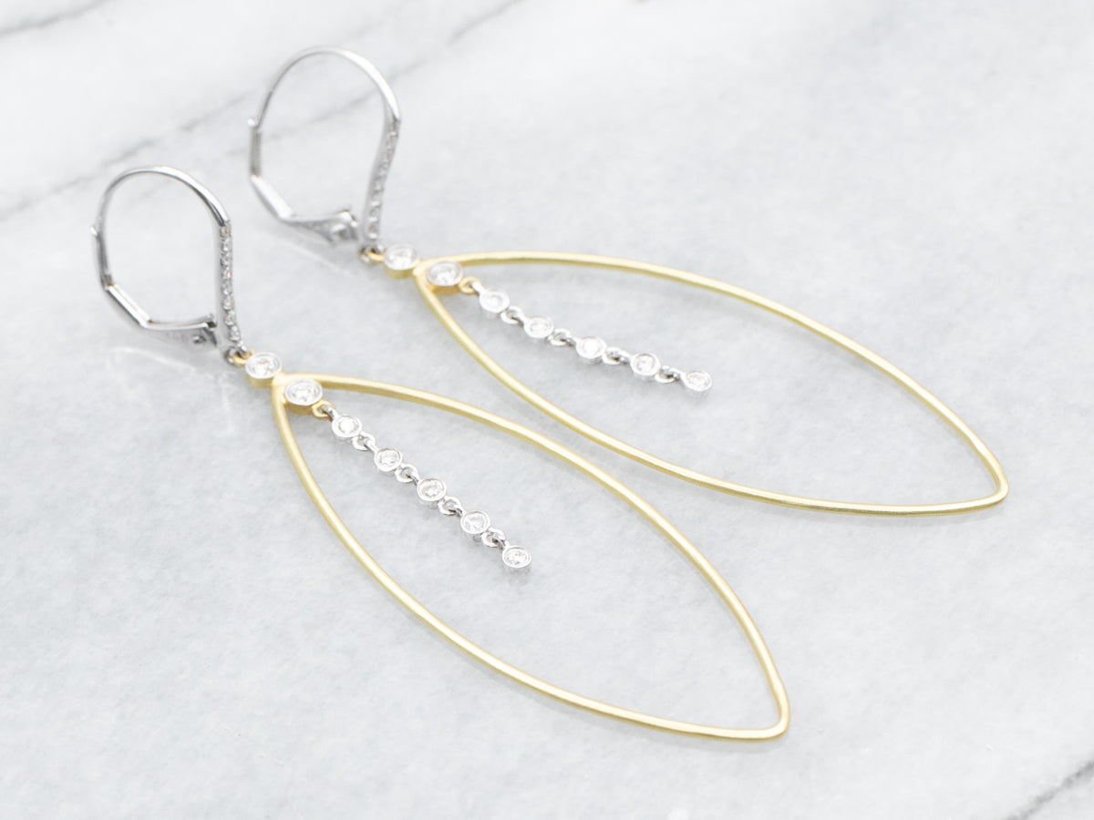 Swinging Diamond Drop Earrings