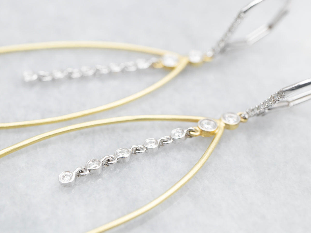 Swinging Diamond Drop Earrings