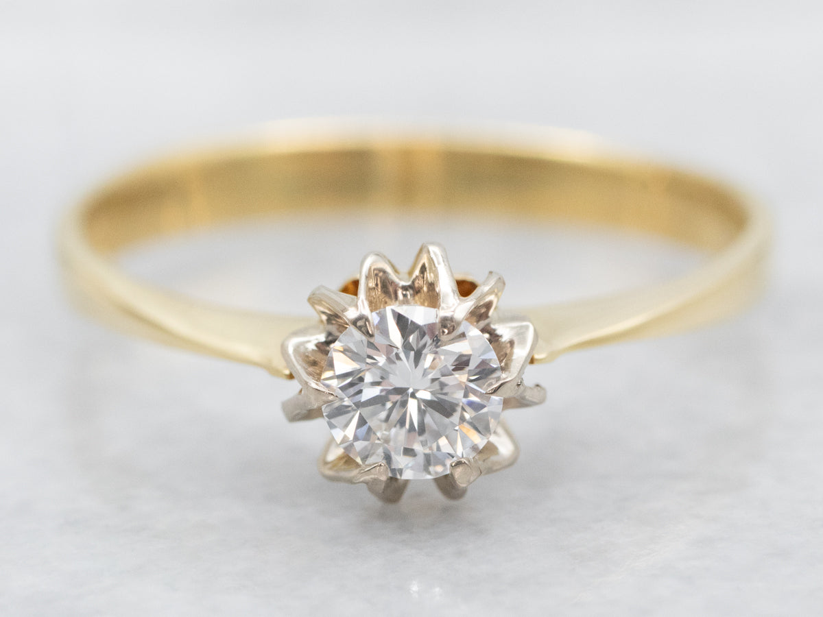 Starburst Diamond Solitaire Engagement Ring